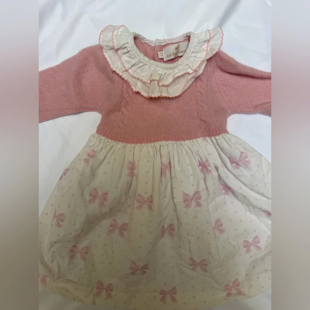 Sal & Pimenta 2T Dress Bundle 💗💙 Cable Knit Sweater Dresses • Bows • Classic